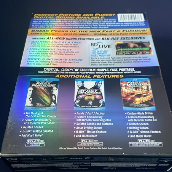 The Fast and the Furious Trilogy (Blu-ray Disc, 2009, 6-Disc Set) - Picture 3 of 4